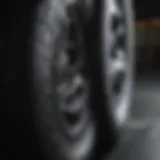 Close-up view of Veloster Turbo tire tread pattern