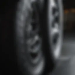 Close-up view of Veloster Turbo tire tread pattern