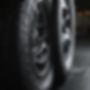 Close-up view of Veloster Turbo tire tread pattern