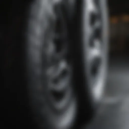 Close-up view of Veloster Turbo tire tread pattern