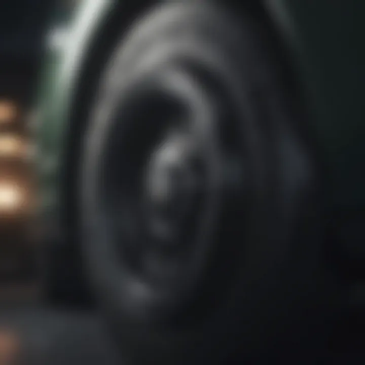 Close-up of brake pad wear indicators in a Range Rover