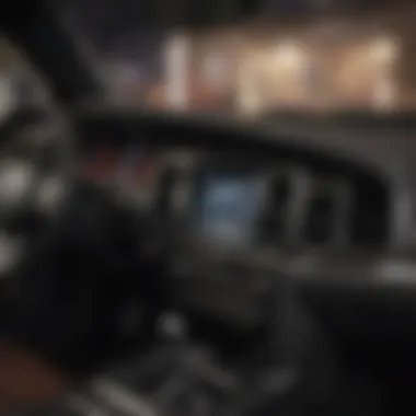 Dodge Charger interior with upgraded radio