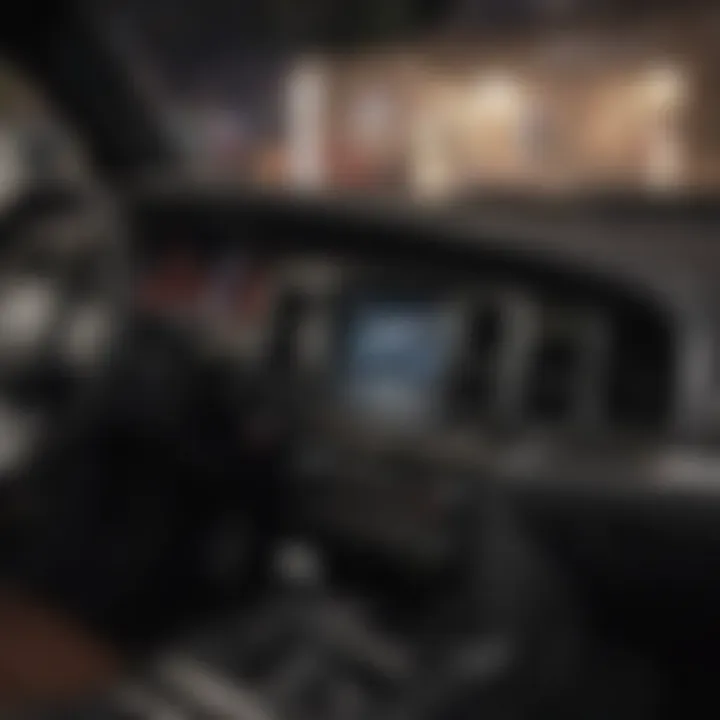 Dodge Charger interior with upgraded radio