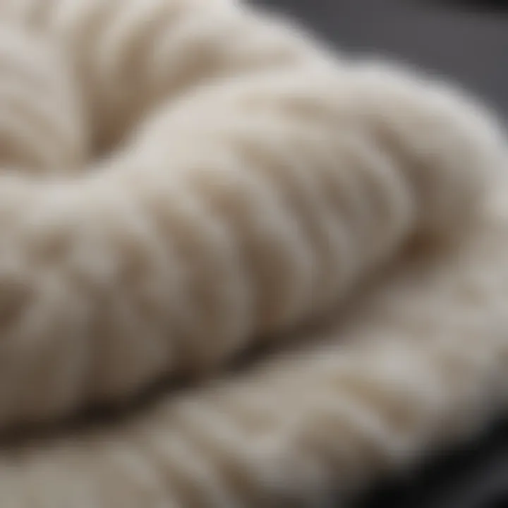 Close-up of wool polishing bonnet texture