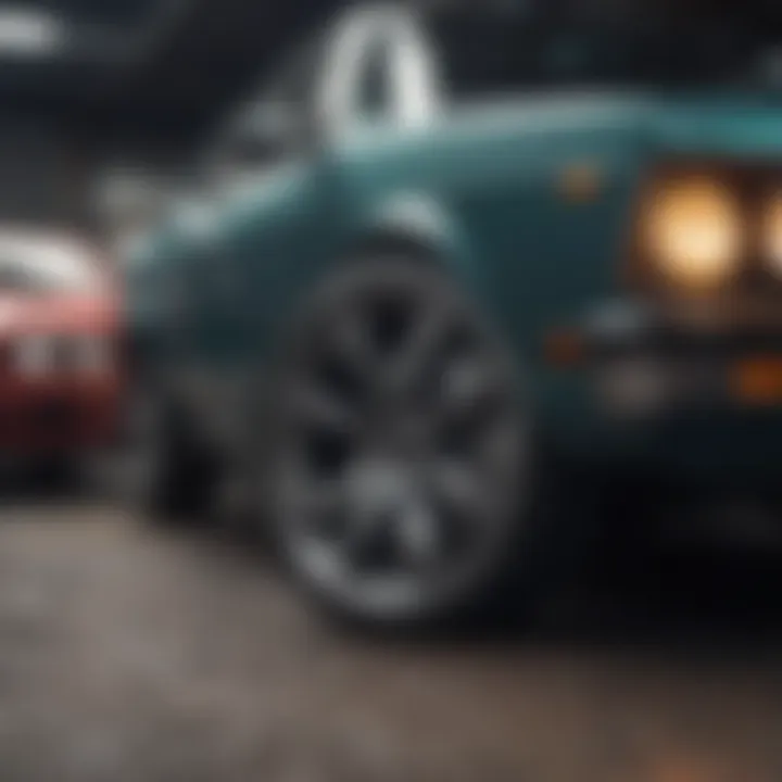 Close-up of a Carfax logo with a vehicle in the background