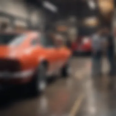 Illustration of potential car buyers contemplating their options