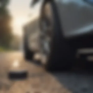 A vehicle on the road demonstrating the importance of tire safety
