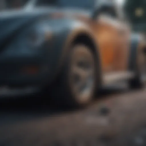 Close-up of Volkswagen Beetle battery specifications