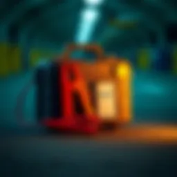 Walmart car battery jumper kit showcasing its essential components