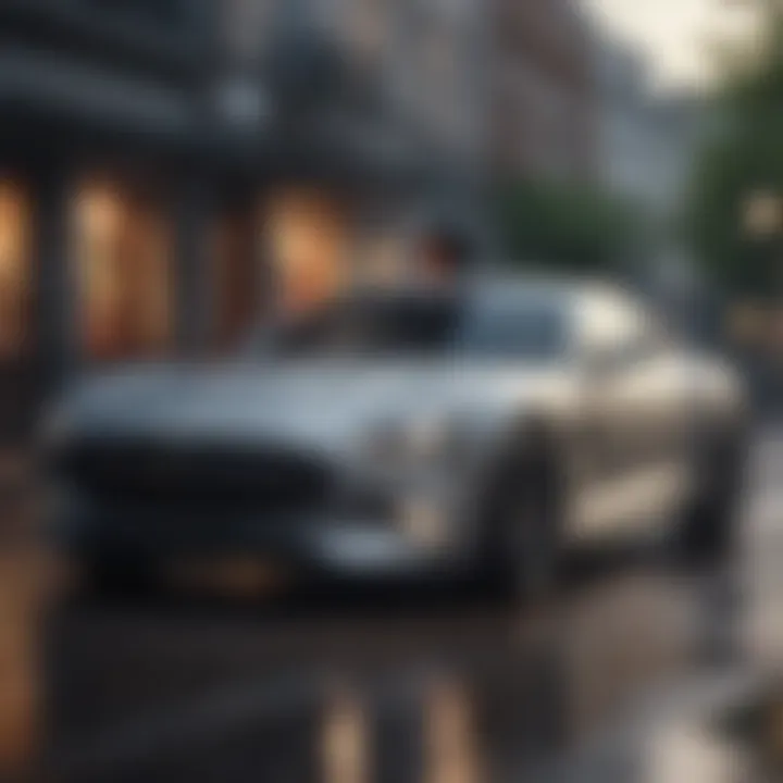 Weatherproof car cover protecting a vehicle outdoors