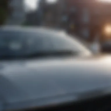 Close-up of windshield wiper types